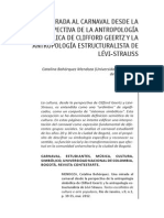 Una Mirada Al Carnaval Desde La Perspectiva de La Antropología Simbólica de Clifford Geertz y La Antropología Estructuralista de Lévi-Strauss de Catalina Bohórquez