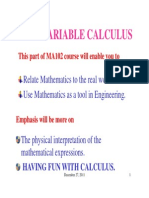 Multi Var Calculus IITG Lec 1
