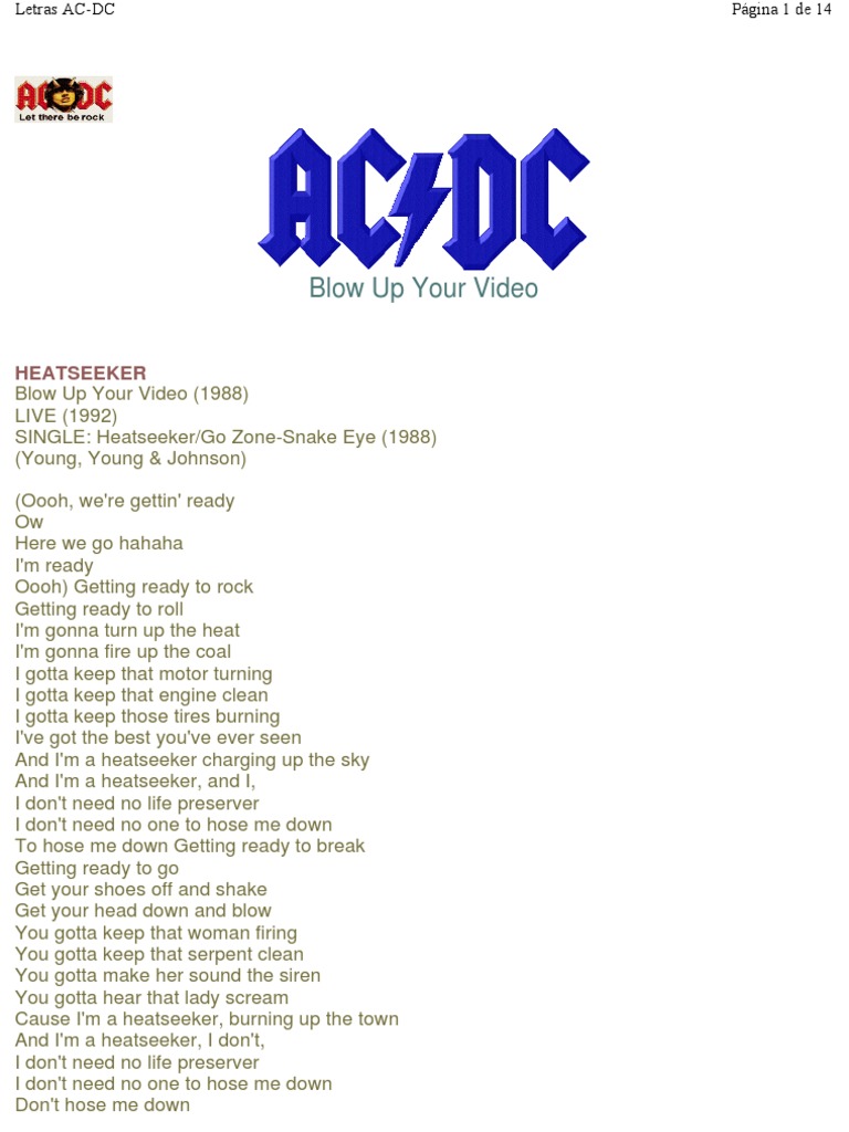Letras AC DC | PDF | Young Adult