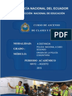 Modulo No. 1 Origen Policia Comunitaria - 2015