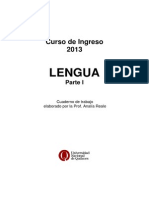 Cuaderno de trabajo para el curso de Lengua. Universidad Nacional de Quilmes