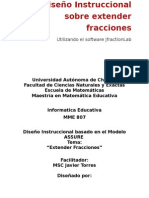 Diseño Instruccional Sobre Extender Fracciones