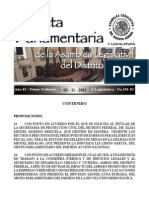 Gaceta Parlamentaria de la Asamblea Legislativa del DF