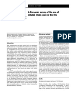 A European Survey of The Use of Inhaled Nitric Oxide in The ICU