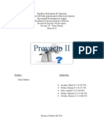 Informe de Proyecto II. Profesor Juan Cadenas