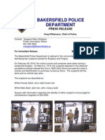 Bakersfield Police Department: Press Release