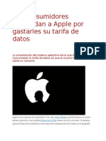 Los Consumidores Demandan A Apple Por Gastarles Su Tarifa de Datos