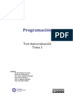 Programación. Test Autoevaluación Tema 3