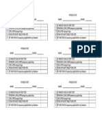 Fitness Test Template