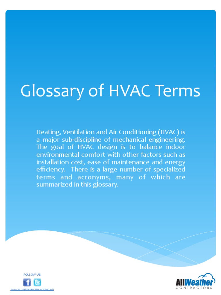 eBook Glossary of Hvac Terms Air Conditioning Atmospheric Thermodynamics