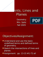 Geometry: Points, Lines, Planes & Their Intersections