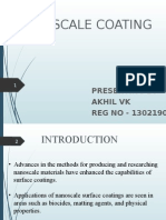 Nanoscale Coating: Presenting by Akhil VK REG NO - 13021900