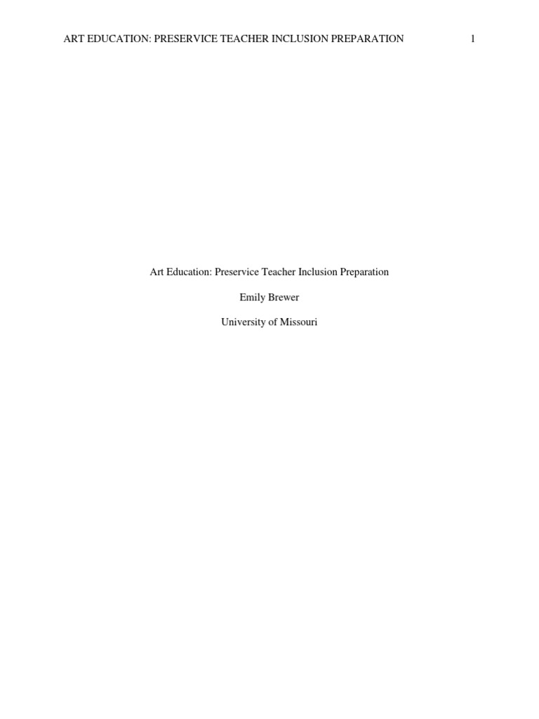 Paper - Apa Format | PDF | Individualized Education Program | Inclusion ...
