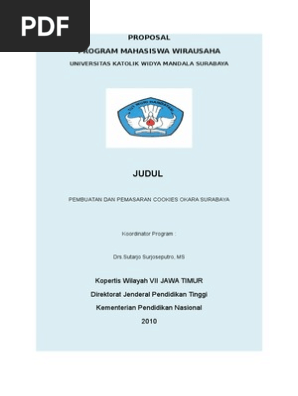 Contoh Proposal Kewirausahaan Doc
