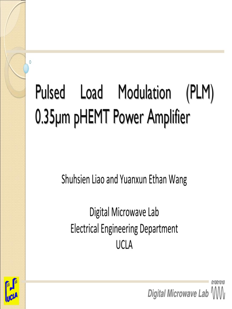 PLM for High-Efficiency Amplifiers | PDF | Amplifier | Modulation