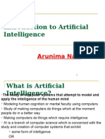 Introduction To Artificial Intelligence: Arunima Nair