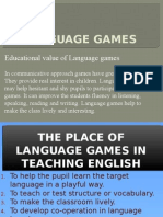 Educational Value of Language Games
