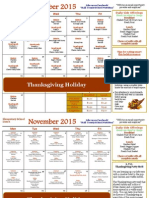 November Elementary School Calendar