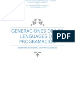 Generaciones de Lenguages de Programación