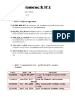 Homework N°2: Write 5 Examples of Big Numbers