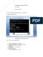 Pasos para Recovery Del Usuario