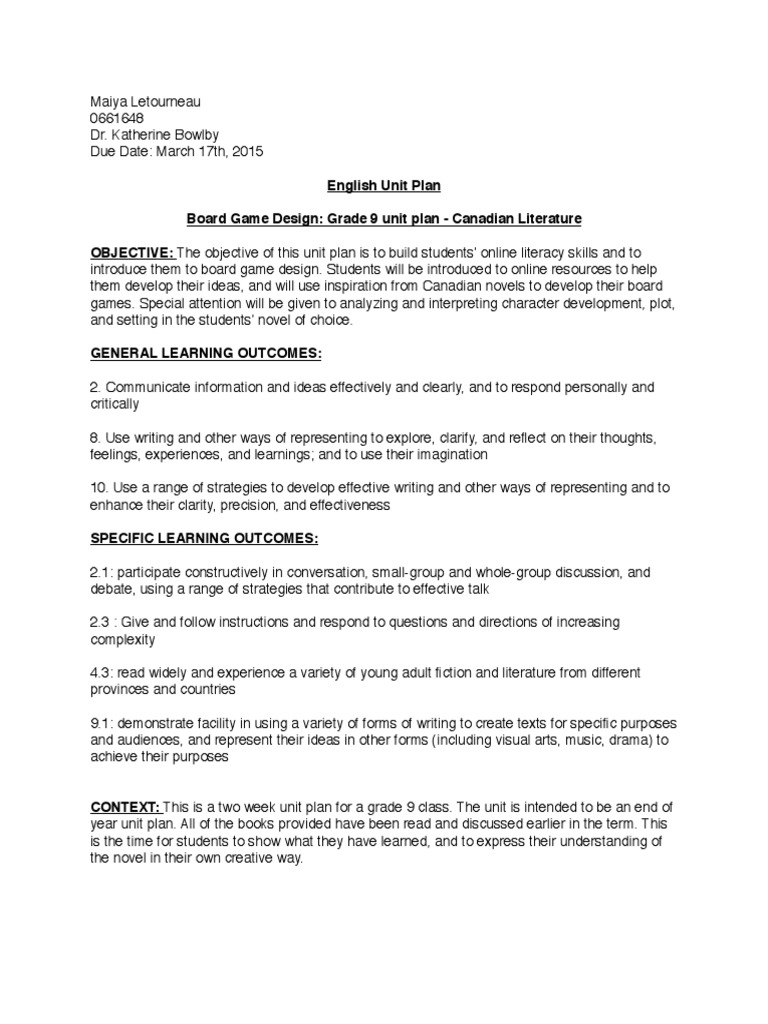 Board Game Lesson Plan | PDF | Game Design | Lesson Plan