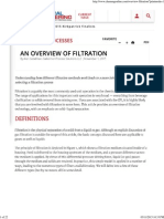 An Overview of Filtration 