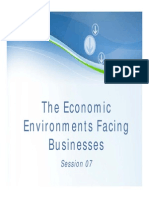 The Economic Environments Facing Businesses: Session 07