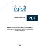 Análise Estrutural Estática Do Sistema de Descarga de Uma Colheitadeira Utilizando o Software Ansys PDF