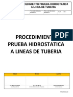 Prueba Hidrostatica A Lineas de Tuberias.