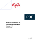 Witness Contactstore For Communication Manager: Release 7.7 User Guide