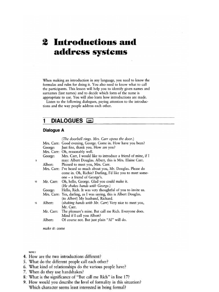 Dialogue A | PDF