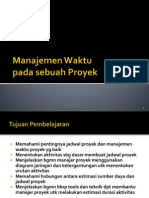 Manajemen PSI 07 Manajemen Waktu Proyek