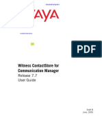 Witness Contactstore For Communication Manager: Release 7.7 User Guide