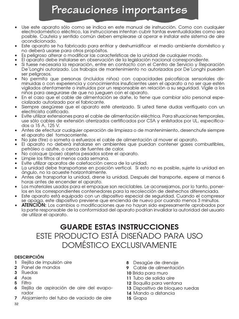 Aire Acondicionad Manual Aire acondicionado | Control remoto | Aire