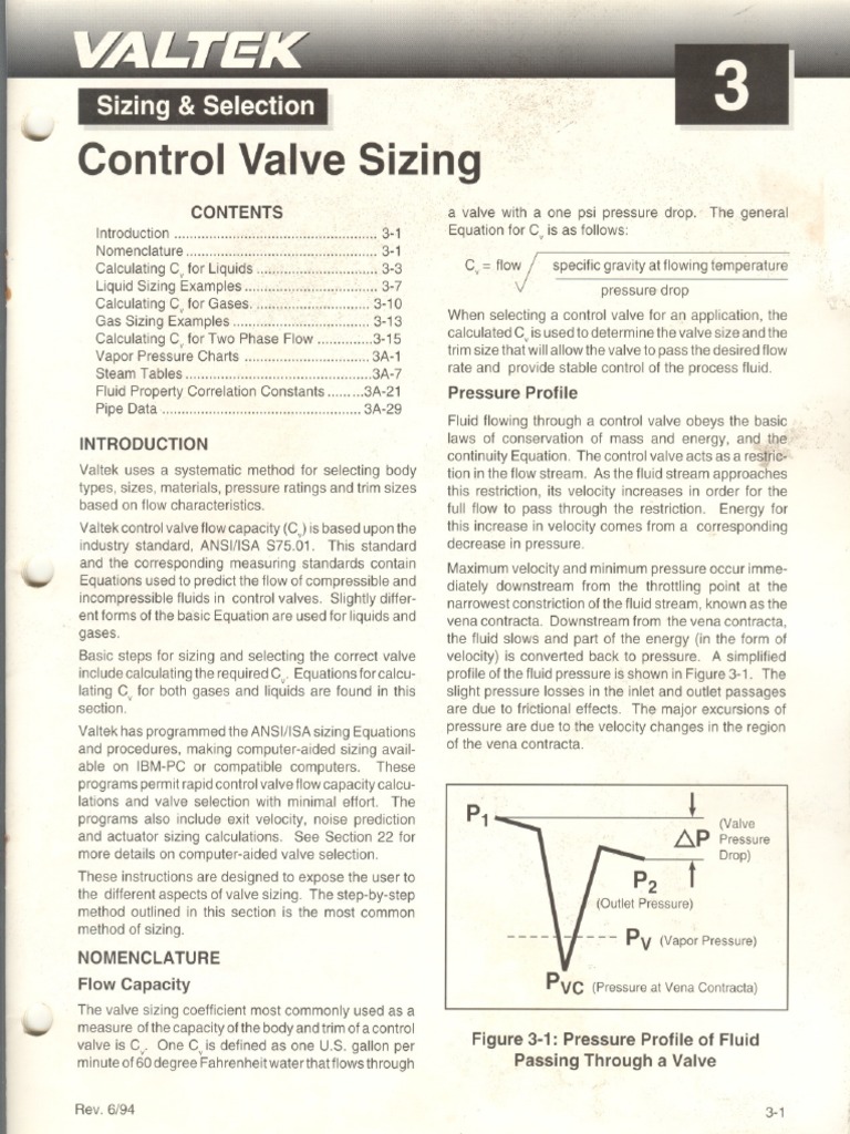 Control Valve Sizing Guide | PDF | Pressure | Fluid Dynamics