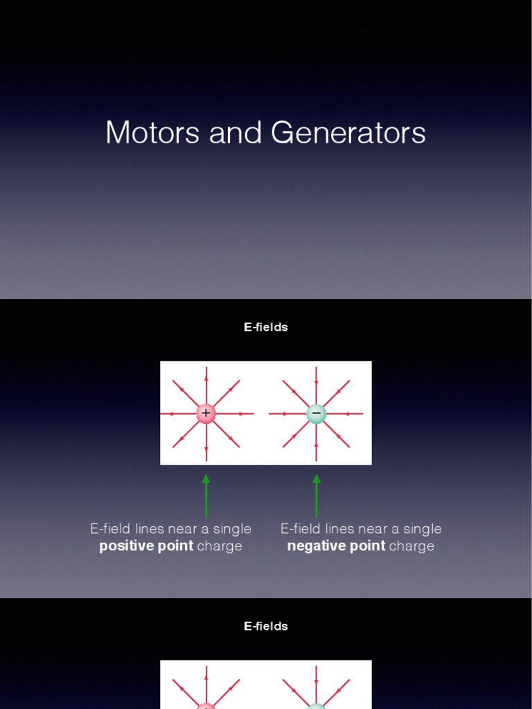 Motors and Generators PDF Field Electric Field