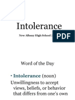 Intolerance Lesson Night