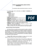 Procedimiento para La Elaboración Del Ensayo Crítico Propositivo