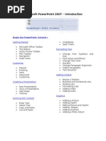 Microsoft Power Point 2007-Introduction