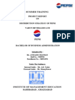 Summer Training: Project Report ON Distribution Strategy of Pepsi Varun Beverages LTD