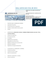 Temario Civil 3D 2015 - PDF