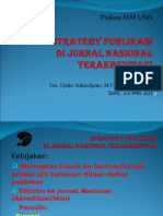 Strategi Publikasi Di Jurnal Nasional Terakreditasi