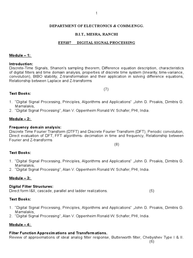 Ee5107 -Digital Signal Processing | Digital Signal Processing | Signal  Processing