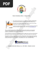 Download Claras Hardware Store Sample Business Plan by Palo Alto Software SN2884456 doc pdf