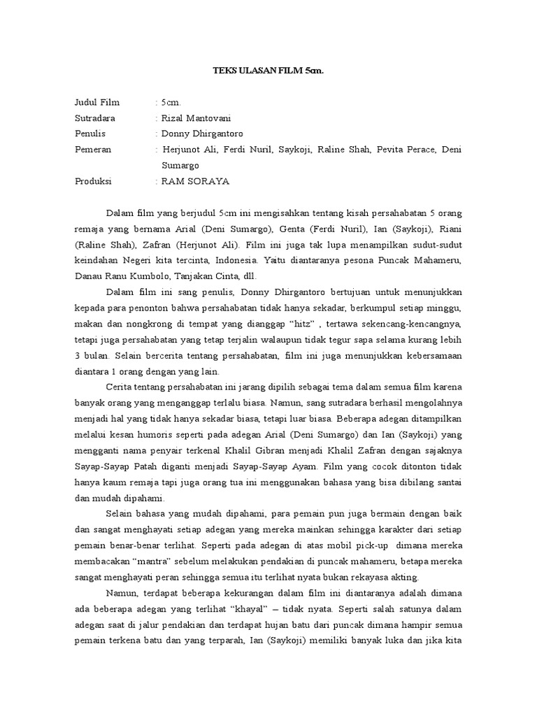 Teks Ulasan Film