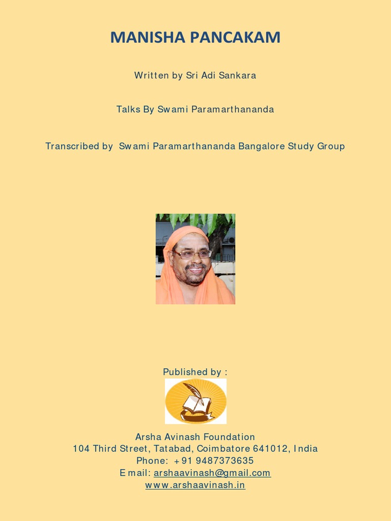 Insights on Maneesha Pancakam | PDF | Vedanta | Upanishads