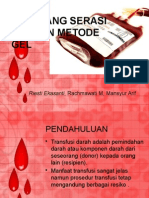 Uji Silang Serasi Dengan Metode Gel