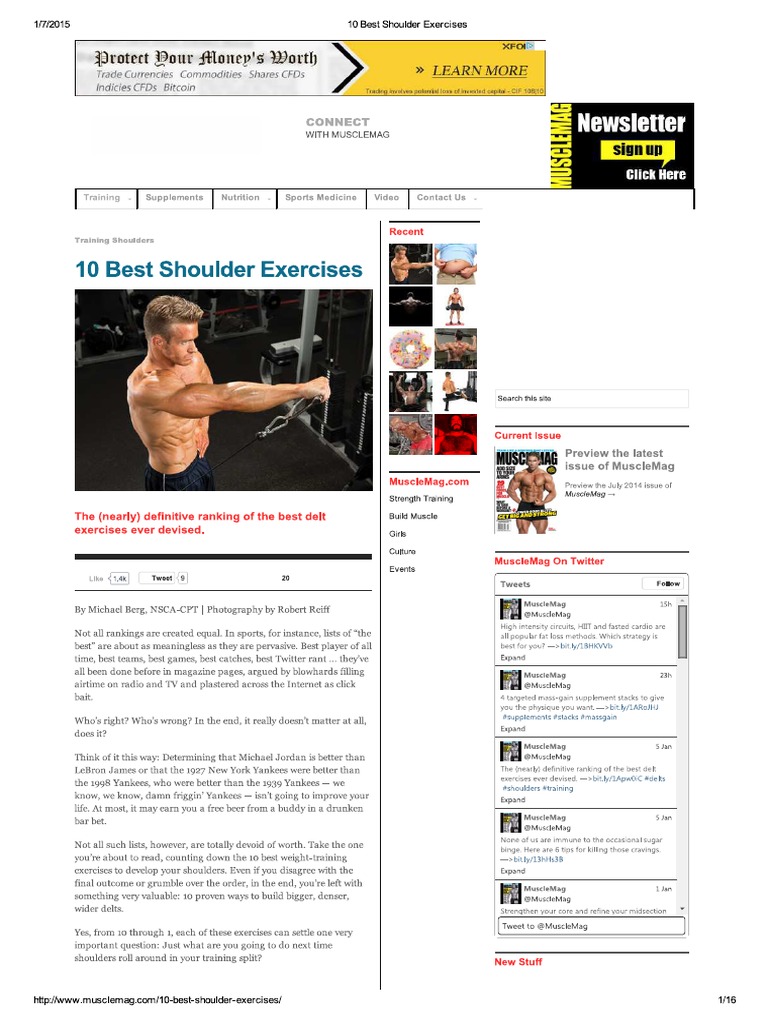 10 Best Shoulder Exercises PDF