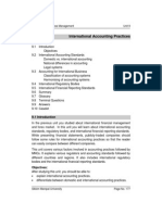 Unit 9 International Accounting Practices: Structure